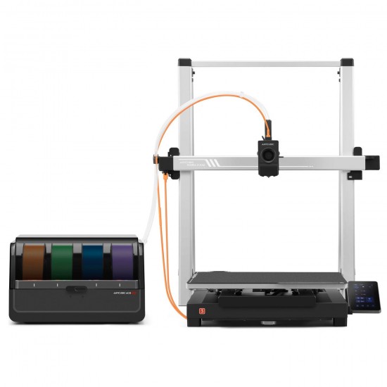 پکیج Anycubic Kobra 3 Max Combo شامل واحد ACE Pro برای چاپ ۴ رنگ همزمان، ابعاد چاپ ۴۰۰ میلی‌متر و سیستم خشک‌کن فعال فیلامنت