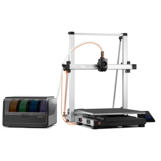 پکیج Anycubic Kobra 3 Max Combo شامل واحد ACE Pro برای چاپ ۴ رنگ همزمان، ابعاد چاپ ۴۰۰ میلی‌متر و سیستم خشک‌کن فعال فیلامنت
