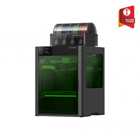 پرینتر سه بعدی صنعتی بامبولب H2C نسخه Laser Full Combo مجهز به ماژول برش لیزر و چاپ ۷ رنگ
