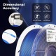 فیلامنت AMOLEN Silk PLA دو رنگ مشکی آبی با افکت براق و تغییر رنگ