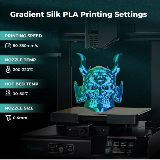 فیلامنت AMOLEN Silk PLA دو رنگ قرمز طلایی با جلوه براق متالیک
