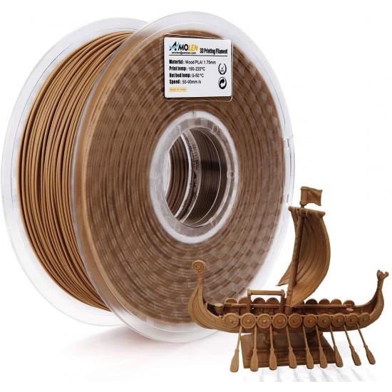 Amolen PLA Wood Walnut 1.75mm 3D Printer Filament
