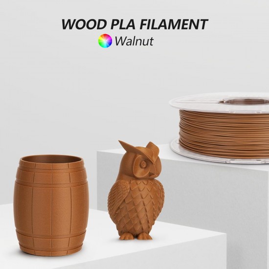Amolen PLA Wood Walnut 1.75mm 3D Printer Filament