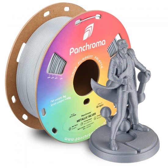 رول فیلامنت Panchroma Metallic PLA با رنگ متالیک  متالیک نقره ای