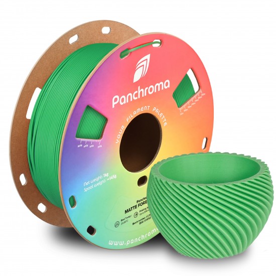 رول فیلامنت Panchroma Matte PLA با رنگ مات و بافت مخملی سبز جنگلی
