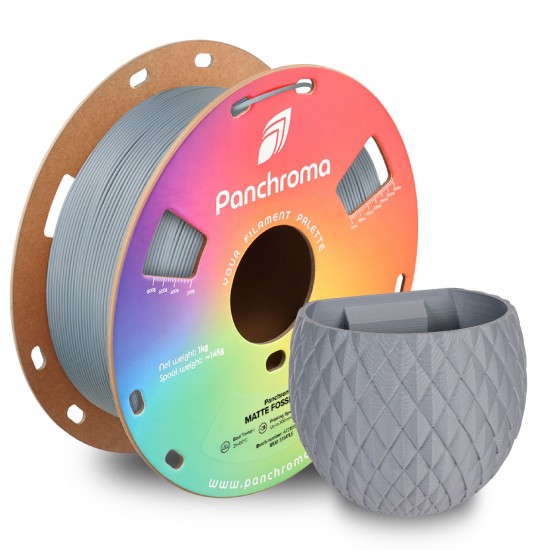رول فیلامنت Panchroma Matte PLA با رنگ مات و بافت مخملی خاکستری