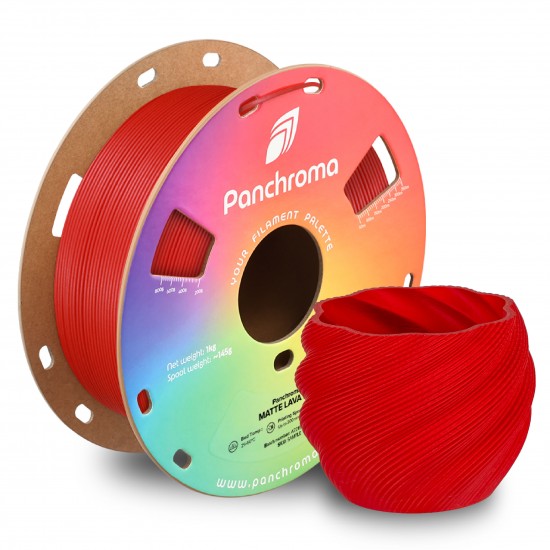 رول فیلامنت Panchroma Matte PLA با رنگ مات و بافت مخملی قرمز گدازه ای