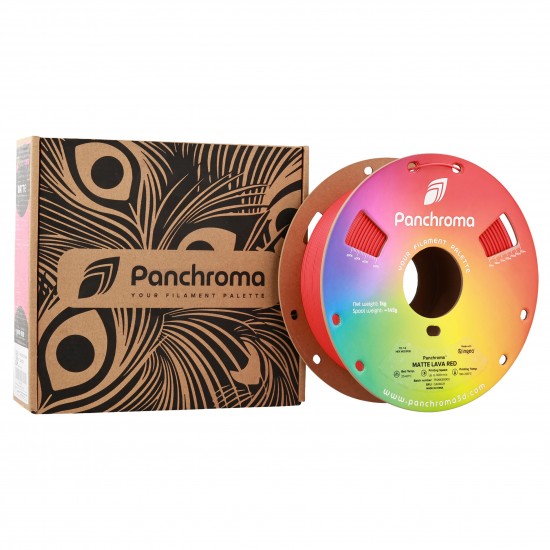 رول فیلامنت Panchroma Matte PLA با رنگ مات و بافت مخملی قرمز گدازه ای