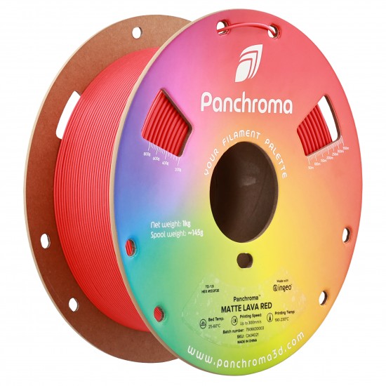 رول فیلامنت Panchroma Matte PLA با رنگ مات و بافت مخملی قرمز گدازه ای