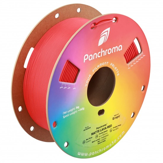 رول فیلامنت Panchroma Matte PLA با رنگ مات و بافت مخملی قرمز گدازه ای