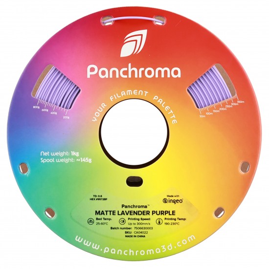 رول فیلامنت Panchroma Matte PLA با رنگ مات و بافت مخملی بنفش لاوندر