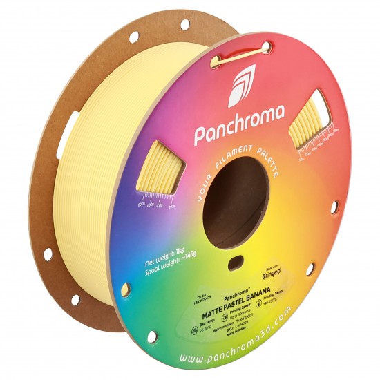 رول فیلامنت Panchroma Matte PLA با رنگ مات و بافت مخملی زرد موزی
