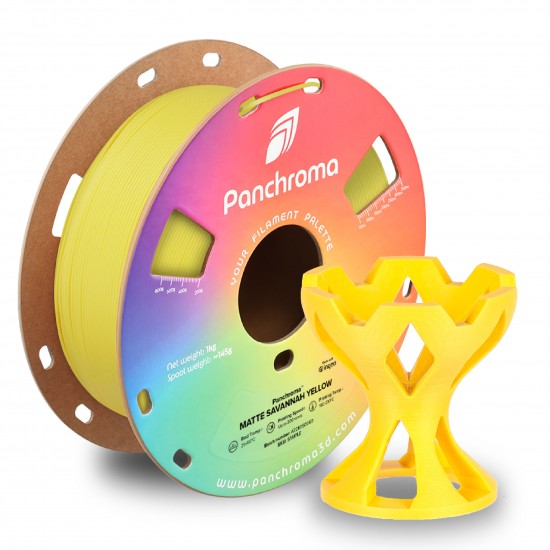 رول فیلامنت Panchroma Matte PLA با رنگ مات و بافت مخملی زرد ساوانا
