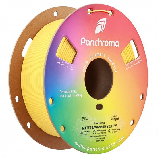 رول فیلامنت Panchroma Matte PLA با رنگ مات و بافت مخملی زرد ساوانا