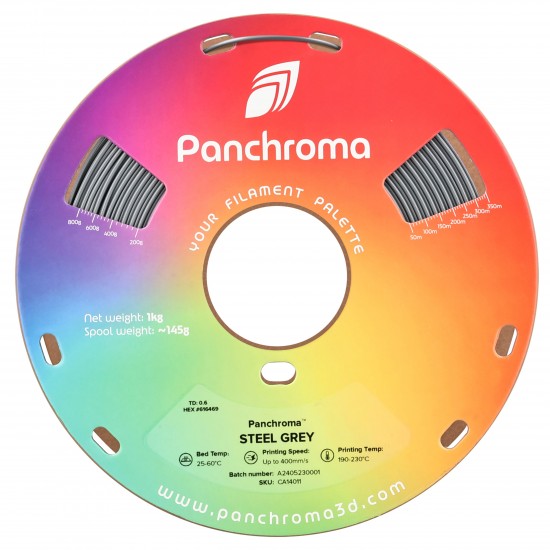 رول فیلامنت Panchroma CoPE با قطر 1.75 میلی‌متر خاکستری فولادی