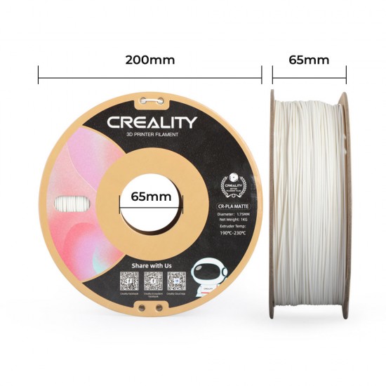 فیلامنت CR-PLA Matte برند Creality سفید 1.75mm