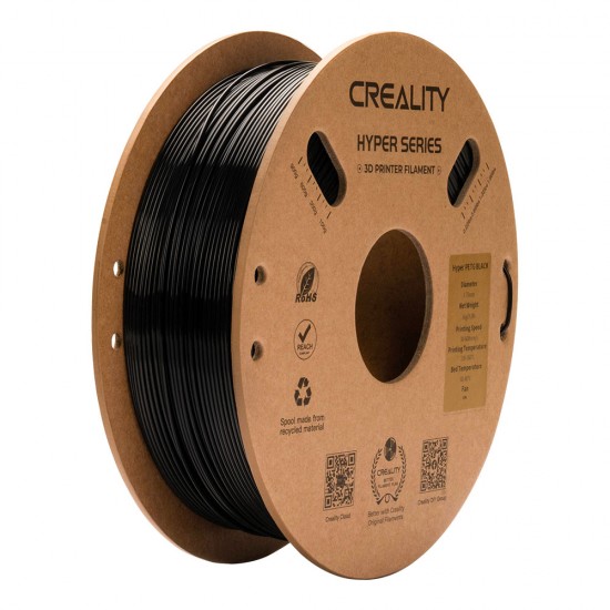 فیلامنت پرسرعت کریلیتی Hyper PETG با مقاومت در برابر ضربه و اشعه خورشید رنگ سیاه