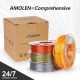 پک 4 عددی فیلامنت PLA Silk متالیک Amolen شامل Gold, Silver, Bronze و Red Copper قطر 1.75 میلی‌متر