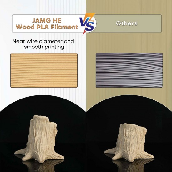 فیلامنت Wood PLA JAMG HE برای چاپ سه‌بعدی با ظاهر چوبی طبیعی