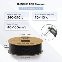 فیلامنت ABS برند JAMGHE سیاه 1.75mm فیلامنت ABS برند JAMGHE سیاه 1.75mm