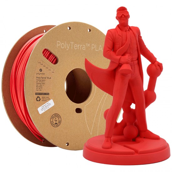 فیلامنت PolyTerra™ PLA Lava Red برند Polymaker قرمز 1.75mm