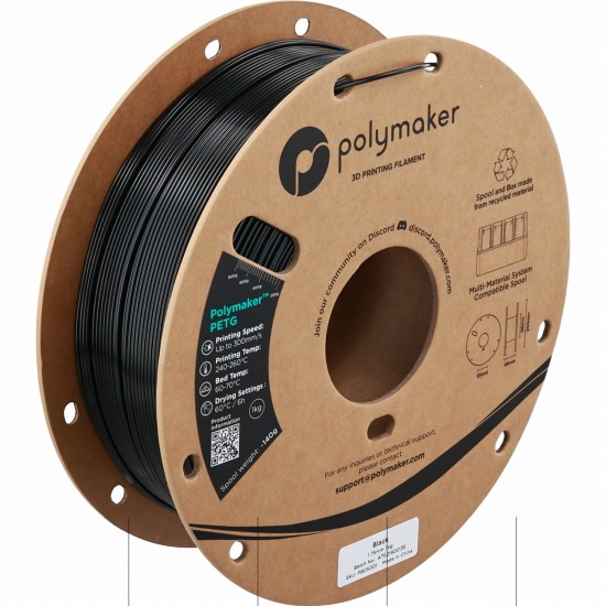 فیلامنت پولی میکر Polymaker PETG رنگ سیاه فیلامنت پولی میکر Polymaker PETG رنگ سیاه