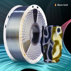 فیلامنت SILK PLA PLUS برند SUNLU دو رنگ سیاه و طلایی 1.75mm فیلامنت SILK PLA PLUS برند SUNLU دو رنگ سیاه و طلایی 1.75mm