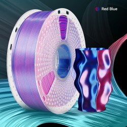 فیلامنت SILK PLA PLUS برند SUNLU دو رنگ قرمز و آبی 1.75mm فیلامنت SILK PLA PLUS برند SUNLU دو رنگ قرمز و آبی 1.75mm