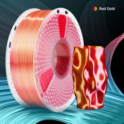 فیلامنت SILK PLA PLUS برند SUNLU دو رنگ قرمز و طلایی 1.75mm فیلامنت SILK PLA PLUS برند SUNLU دو رنگ قرمز و طلایی 1.75mm