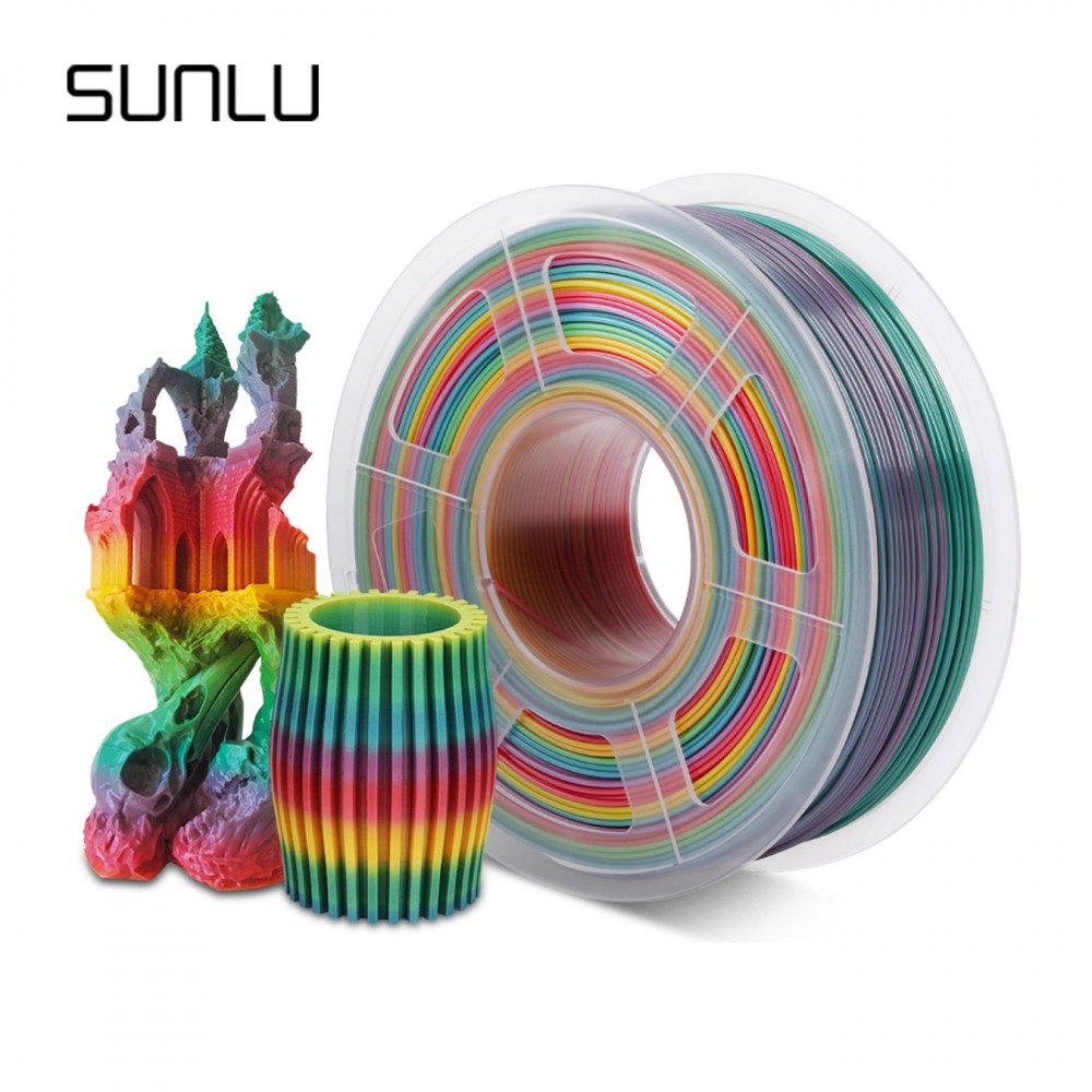 فیلامنت PLA Rainbow برند SUNLU چند رنگ (رنگین کمانی) 1.75mm