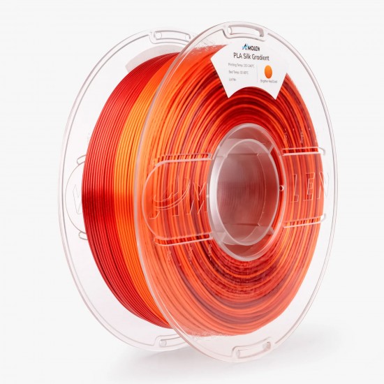 فیلامنت AMOLEN Silk PLA گرادیانی طلایی قرمز براق 1.75mm