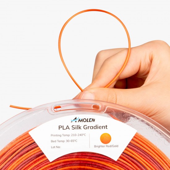 فیلامنت AMOLEN Silk PLA گرادیانی طلایی قرمز براق 1.75mm