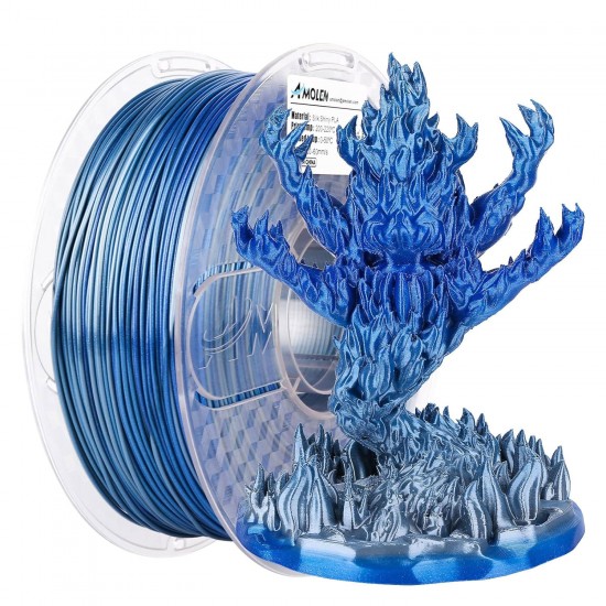 فیلامنت AMOLEN Silk PLA گرادیانی نقره‌ای آبی براق 1.75mm