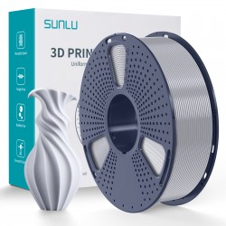 فیلامنت PLA برند SUNLU رنگ نقره ای 1.75mm فیلامنت PLA برند SUNLU رنگ نقره ای 1.75mm
