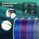 پک 4 عددی فیلامنت PLA Silk Dual Color Amolen شامل Blue Green و Purple Green قطر 1.75 میلی‌متر