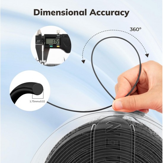 Amolen PLA Charcoal Black 1.75mm 3D Printing Filament