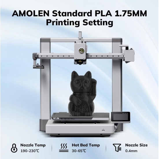 Amolen PLA Charcoal Black 1.75mm 3D Printing Filament