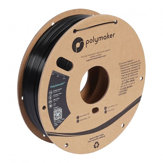 فیلامنت PolySmooth™ PLA برند Polymaker سیاه 1.75mm