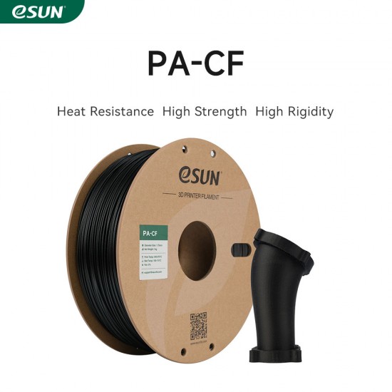 فیلامنت PA-CF نایلون فیبر کربن برند eSUN سیاه 1.75mm