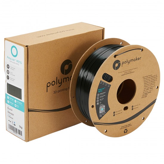 فیلامنت PolyLite™ PETG برند Polymaker سیاه 1.75mm