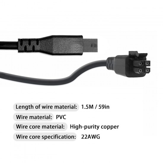 کابل افزایش طول ۴ پین ۱ متری با هسته مسی 22AWG مخصوص اتصال ACE Pro به Anycubic Kobra 3