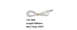 هیتر اکسترودر 12V 70W Cartridge Heater یک متری سیلیکونی