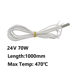 هیتر اکسترودر 24V 70W Cartridge Heater یک متری سیلیکونی هیتر اکسترودر 24V 70W Cartridge Heater یک متری سیلیکونی