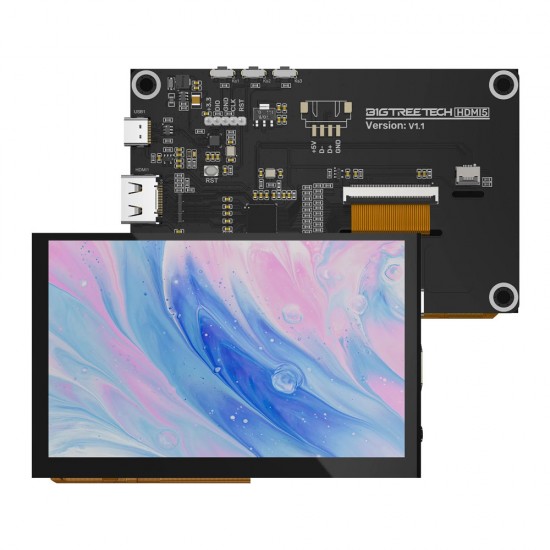 نمایشگر و کنترلر ال سی دی لمسی و رنگی پرینتر سه بعدی BIGTREETECH HDMI5