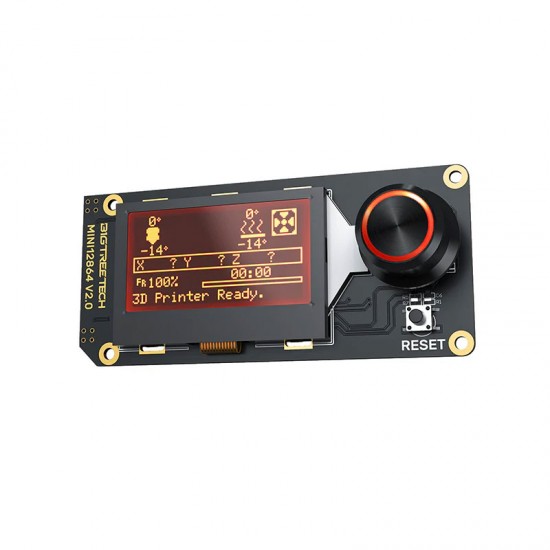 نمایشگر Mini12864 V2.0 با نور پس‌زمینه RGB مناسب پرینترهای SKR