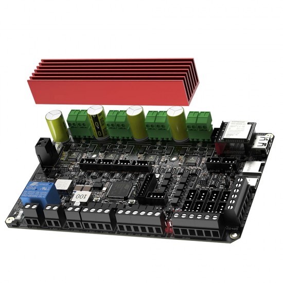 مادربرد کنترلر صنعتی CNC بیگ تری تک Scylla V1.0 با ورودی‌های ایزوله شده اپتوکوپلری