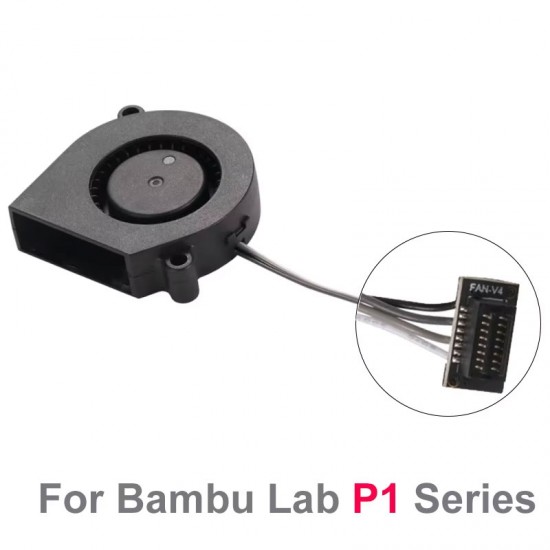 ن خنککننده درام ۵۰۱۵ برای Bambu Lab P1S/P1P فن توربینی مدل ۵۰۱۵ مخصوص ارتقای سیستم خنککننده پرینترهای بامبولب سری P1