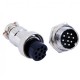 کانکتور فلزی نظامی GX16 10 پین قطر 16mm کانکتور فلزی نظامی GX16 10 پین قطر 16mm