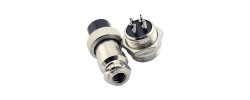 کانکتور فلزی نظامی 4 پین قطر 16 میلی متری GX16-4 Connector