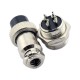 کانکتور فلزی نظامی GX16 4 پین قطر 16mm کانکتور فلزی نظامی GX16 4 پین قطر 16mm